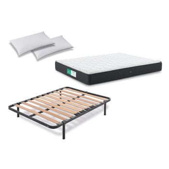 Colchón Flex Nube Visco 90x190 Con Tapiflex Negro Y Almohada Flex Líder con  Ofertas en Carrefour