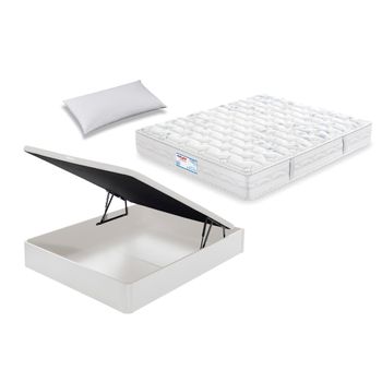 Colchón Airvex Flex Nexus Visco 105x200 + Canapé Abatible Flex Blanco + Almohada Flex