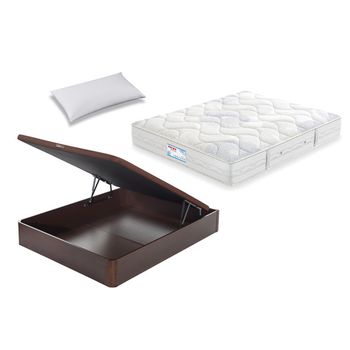 Colchón Flex Habana 90x190 + Canapé Abatible Flex Wengué + Almohada Flex