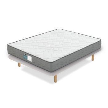 Pack Colchon + Base Tapizada Descansin, 135 X 190, Gris, Ideal Para  Personas Con Dolores De Espalda, Base Tapizada Silenciosa con Ofertas en  Carrefour