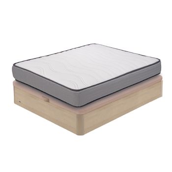 Pack Base Tapizada Tapiflex Flex Beige 135x190 + Colchón Viscogel Enzo  Firmeza Alta con Ofertas en Carrefour