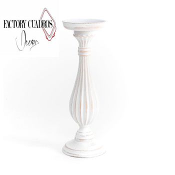 Portavelas Candelabro Blanco