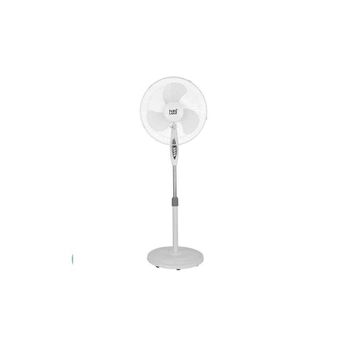 Akunadecor - Ventilador De Pie Metal Blanco Bise