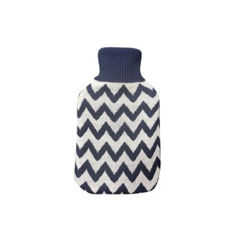 Bolsa Agua Caliente Diferentes Diseños Y Estampados | 1,7l, Flexible, Agradable Al Tacto Azul Zigzag  Azul Zigzag