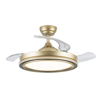 Akunadecor - Ventilador De Techo Metal Dorado Picolo