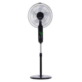 Akunadecor - Ventilador De Pie Metal Negro Rodium