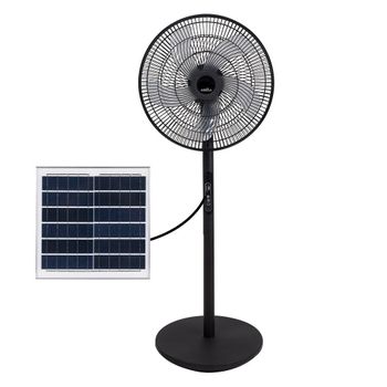 Akunadecor - Ventilador De Pie Aluminio Negro Rialto