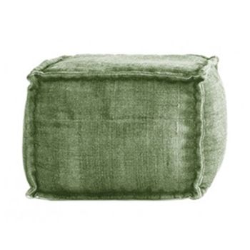 Puff Natural Bend Verde Grande 60x60x45 Cm