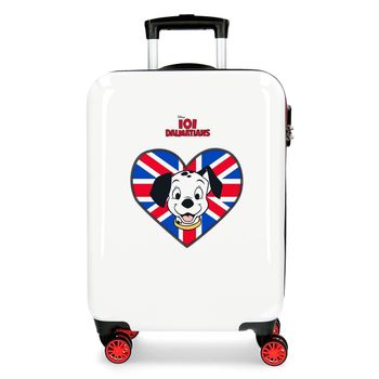 Maleta De Cabina Dalmatian Lucky Rígida 55 Cm Blanco