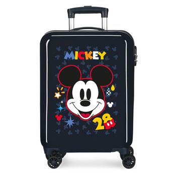 Maleta De Cabina Mickey Get Moving Rígida 55 Cm Marino