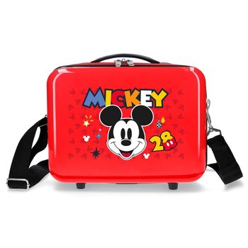 Neceser Abs Mickey Get Moving Adaptable Rojo