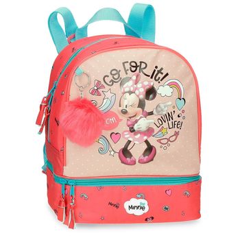 Mochila Minnie Lovin Life 28cm Con Portamerienda