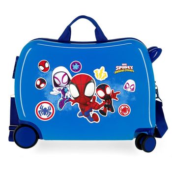 Maleta Infantil Spidey Go Webs Go 2 Ruedas Multidireccionales Azul