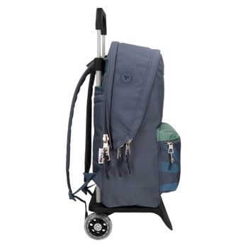 Mochila Adaptável 2c 44cm C/ Carro Pepe Jeans Tom Azul Escuro