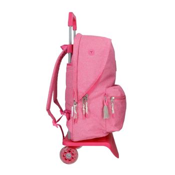 Mochila Adaptável 2c 44cm C/ Carro Pepe Jeans Luna Fucsia