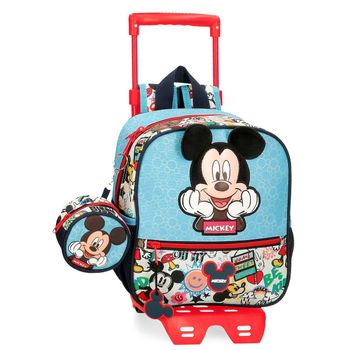 Mochila Guardería Mickey Be Cool Con Carro