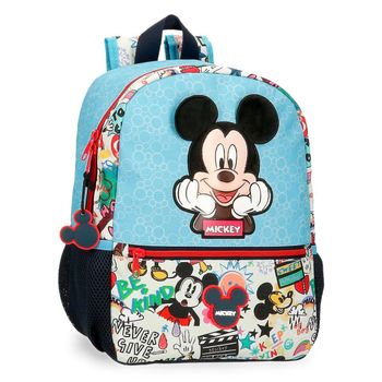 Mochila Preescolar Adaptable Mickey Denim 27 Cm con Ofertas en Carrefour