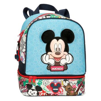 Mochila Mickey Be Cool 28cm Con Portamerienda