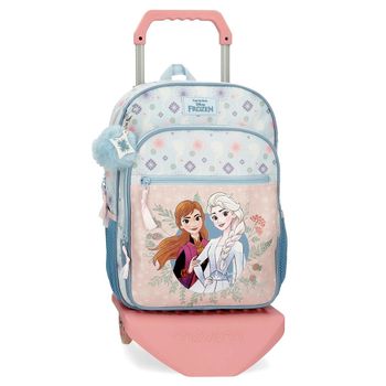 Mochila Escolar Frozen Own Your Destiny 38cm Con Carro