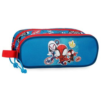 Estuche Spidey Go Webs Go Dos Compartimentos