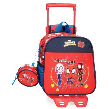 Mochila Preescolar Spidey And Friends Con Carro