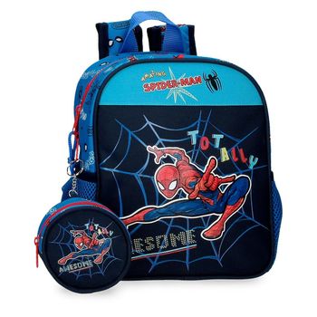 Mochila Preescolar Spiderman Totally Awesome Adaptable A Carro