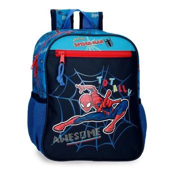 Mochila Spiderman Totally Awesome Preescolar 28cm Adaptable