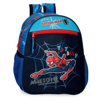 Mochila Spiderman Totally Awesome 33cm Adaptable A Carro