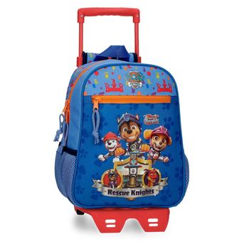 Mochila Preescolar Patrulla Canina Rescue Knights 28cm Con Carro