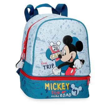 Mochila Mickey Road Trip 28cm Con Portamerienda