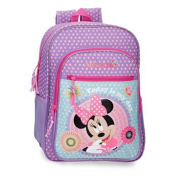 Mochila Escolar Minnie Today Is My Day  Adaptable A Carro 40 Cm