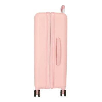 Mala De Viagem / Trolley Grande 70cm 4r Reebok Roxbury Rosa / Nude