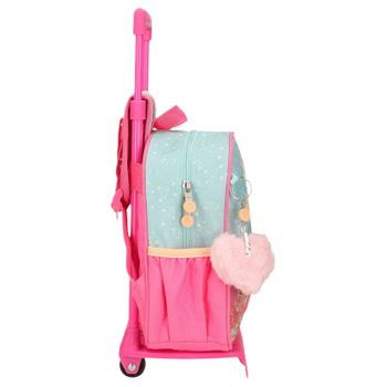 Mochila Pré-escolar Adap. 25cm C/ Carro Enso Balloons Turquesa