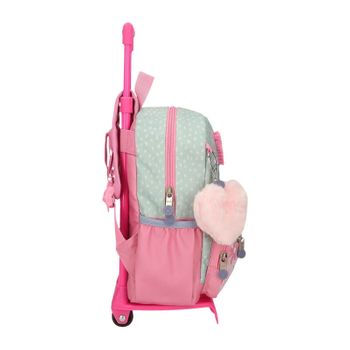 Mochila Pré-escolar Adap. 28cm C/ Carro Enso Love Ice Cream Rosa