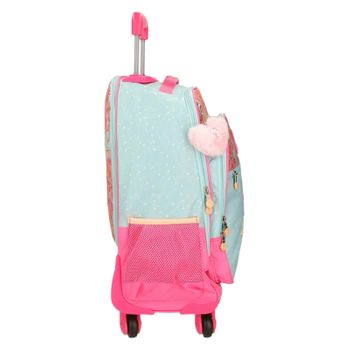 Mochila Escolar 44cm 4 Rodas Enso Balloons Turquesa