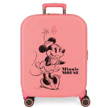 Maleta De Cabina Disney 100 Happiness Con Explandible 55 Cm Coral