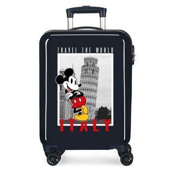 Maleta De Cabina Rígida Mickey Italy  55 Cm Azul Marino