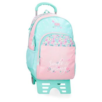 Mochila Escolar Roll Road Spring Dream Dos Compartimentos Con Carro