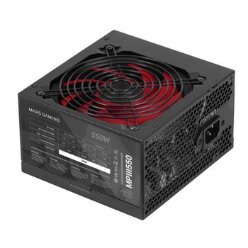 Mars Gaming Mpiii550, Fuente Alimentación Pc Atx 550w, 85% Eficiencia, 5 Años Garantía