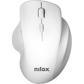 Nilox - Ratón Ergonómico Wireless 3200 Dpi Blanco