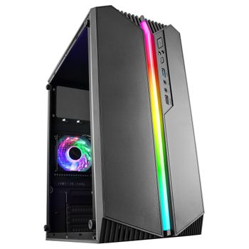 Mars Gaming Mc-s1 Negro, Caja Pc Gaming Micro-atx, Iluminación Argb, Ventilador Frgb