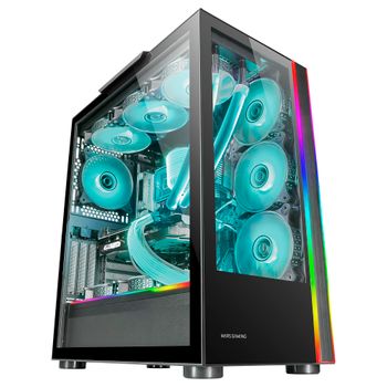 Mars Gaming MCORB Negro, Caja PC Gaming Micro-ATX XL, Diseño