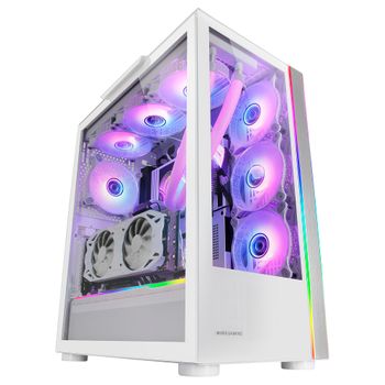 Mars Gaming MCV4 Blanco, Torre Gaming Custom XXL E-ATX, Ventana Cristal  Templado Lateral y Frontal Sin Marco, Estructura Modular Doble Cámara :  : Informática