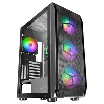 Mars Gaming Mc-kx Negro, Torre Gaming E-atx, Cpu Freezer, 5 Ventiladores Argb, Mando Rf