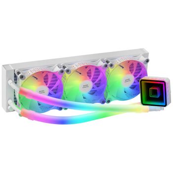 Mars Gaming Ml-ultra360 Blanco, Refrigeración Líquida Cpu, Tdp 650w, Espejo Infinito Argb