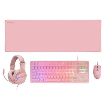 Pack De Teclado Usb Y Ratón Inalámbrico 2.4ghz Para Ordenador Pc Portátil,  Compatible Con Windows Y Mac (ratón Rosa) con Ofertas en Carrefour