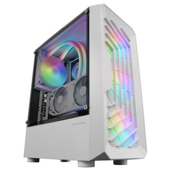 Semitorre Atx Gaming Blanca Mars Gaming Mc-tor Frontal Mesh 3x Ventiladores Frgb