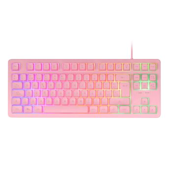 Mars Gaming Mk023, Teclado Gaming Tkl H-mech, Frgb, Anti-ghosting, Rosa, Español