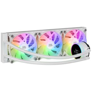 Mars Gaming Ml-lcd360, Refrigeración Líquida 600w, 3x Ventilador Argb, Blanco