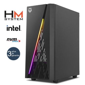 Hm System Intel Frost C1 Gaming - Torre Rgb - Intel Core I5-12400f - 16gb Rgb (2 X 8gb Dual Channel)- 500gb M.2 Nvme - Gtx 1650